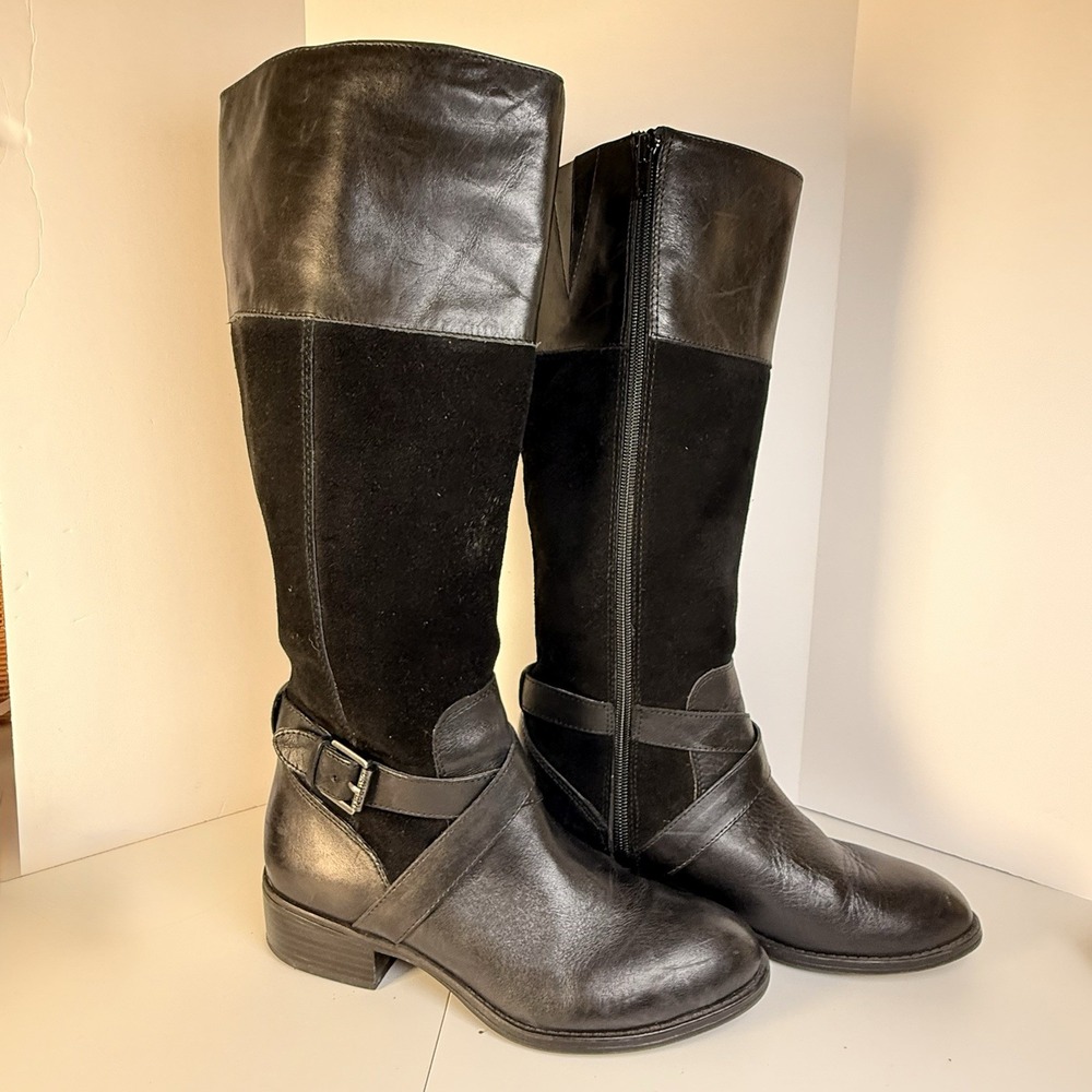 Lauren RL Maryann Leather Suede Tall Riding Boot 7B Heritage Old Money